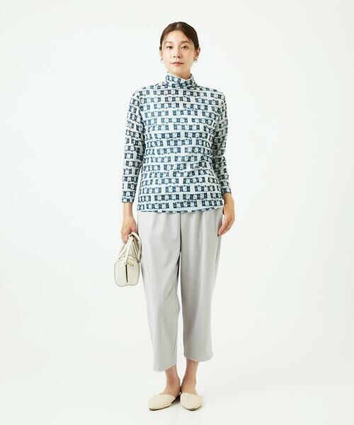 GIANNI LO GIUDICE / ジャンニ・ロ・ジュディチェ カットソー | [洗える・日本製]融着幾何プリント八分袖カットソー | 詳細8