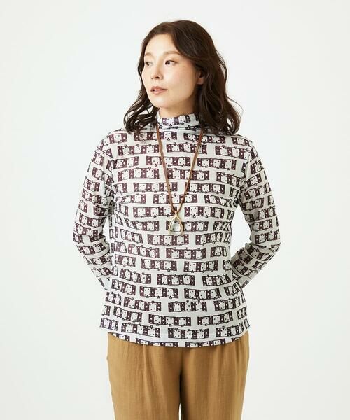 GIANNI LO GIUDICE / ジャンニ・ロ・ジュディチェ カットソー | [洗える・日本製]融着幾何プリント八分袖カットソー | 詳細18