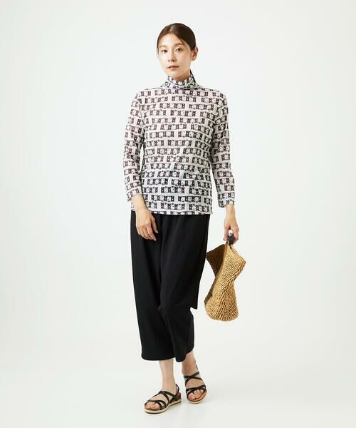 GIANNI LO GIUDICE / ジャンニ・ロ・ジュディチェ カットソー | [洗える・日本製]融着幾何プリント八分袖カットソー | 詳細21