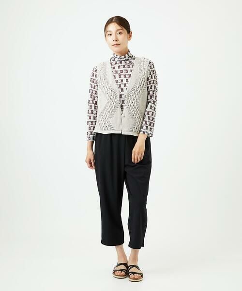 GIANNI LO GIUDICE / ジャンニ・ロ・ジュディチェ カットソー | [洗える・日本製]融着幾何プリント八分袖カットソー | 詳細23