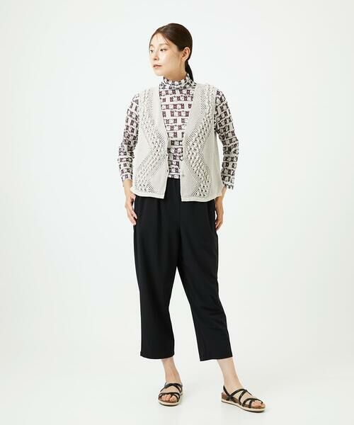 GIANNI LO GIUDICE / ジャンニ・ロ・ジュディチェ カットソー | [洗える・日本製]融着幾何プリント八分袖カットソー | 詳細24