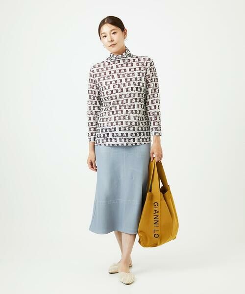 GIANNI LO GIUDICE / ジャンニ・ロ・ジュディチェ カットソー | [洗える・日本製]融着幾何プリント八分袖カットソー | 詳細25