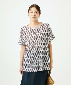 GIANNI LO GIUDICE / ジャンニ・ロ・ジュディチェ カットソー | [洗える・日本製]融着幾何プリントドルマンカットソー