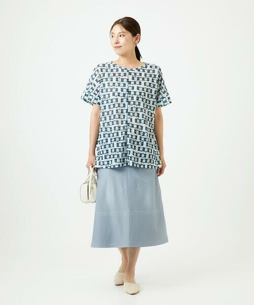 GIANNI LO GIUDICE / ジャンニ・ロ・ジュディチェ カットソー | [洗える・日本製]融着幾何プリントドルマンカットソー | 詳細16