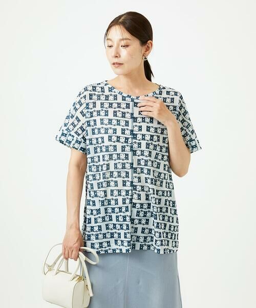 GIANNI LO GIUDICE / ジャンニ・ロ・ジュディチェ カットソー | [洗える・日本製]融着幾何プリントドルマンカットソー | 詳細5