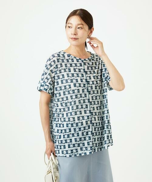 GIANNI LO GIUDICE / ジャンニ・ロ・ジュディチェ カットソー | [洗える・日本製]融着幾何プリントドルマンカットソー | 詳細6