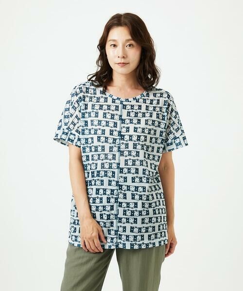 GIANNI LO GIUDICE / ジャンニ・ロ・ジュディチェ カットソー | [洗える・日本製]融着幾何プリントドルマンカットソー | 詳細8