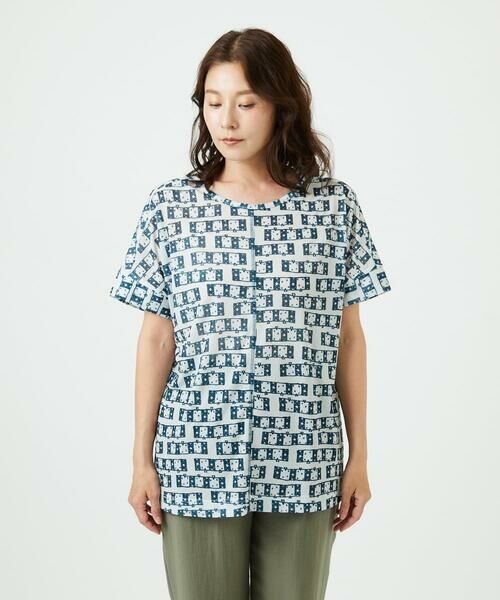 GIANNI LO GIUDICE / ジャンニ・ロ・ジュディチェ カットソー | [洗える・日本製]融着幾何プリントドルマンカットソー | 詳細9