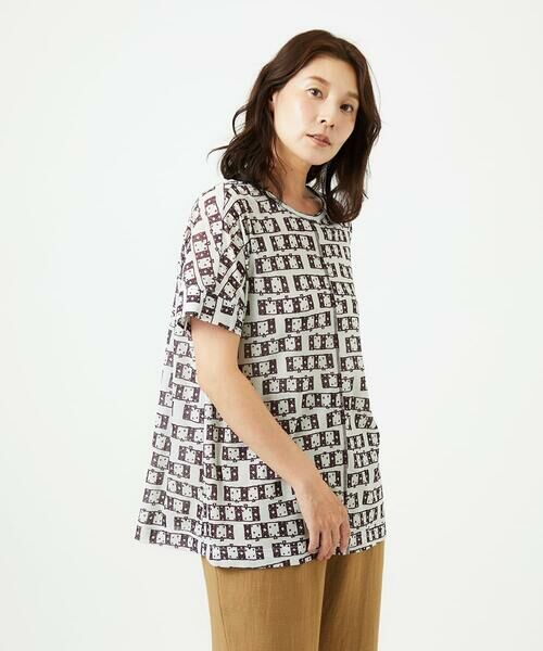 GIANNI LO GIUDICE / ジャンニ・ロ・ジュディチェ カットソー | [洗える・日本製]融着幾何プリントドルマンカットソー | 詳細22
