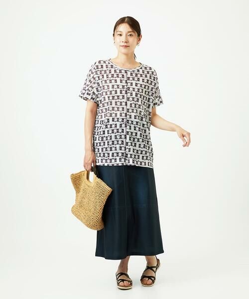 GIANNI LO GIUDICE / ジャンニ・ロ・ジュディチェ カットソー | [洗える・日本製]融着幾何プリントドルマンカットソー | 詳細25