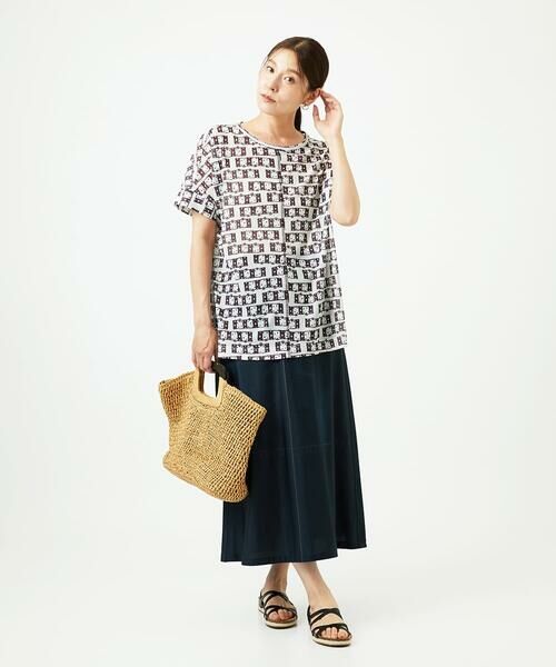 GIANNI LO GIUDICE / ジャンニ・ロ・ジュディチェ カットソー | [洗える・日本製]融着幾何プリントドルマンカットソー | 詳細26