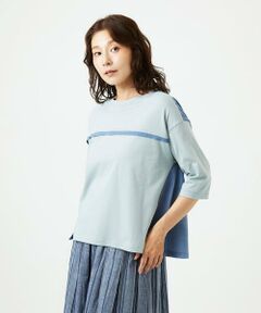 GIANNI LO GIUDICE / ジャンニ・ロ・ジュディチェ カットソー | [洗える・日本製]ドッキングコットン天竺カットソー