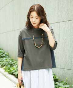 GIANNI LO GIUDICE / ジャンニ・ロ・ジュディチェ カットソー | [洗える・日本製]ドッキングコットン天竺カットソー