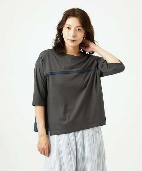 GIANNI LO GIUDICE / ジャンニ・ロ・ジュディチェ カットソー | [洗える・日本製]ドッキングコットン天竺カットソー | 詳細15