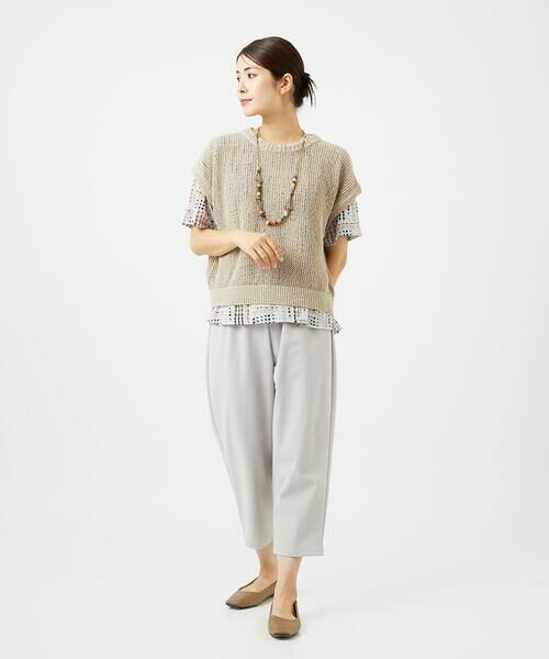 GIANNI LO GIUDICE / ジャンニ・ロ・ジュディチェ カットソー | [接触冷感・洗える]ラインドットプリントカットソー | 詳細16