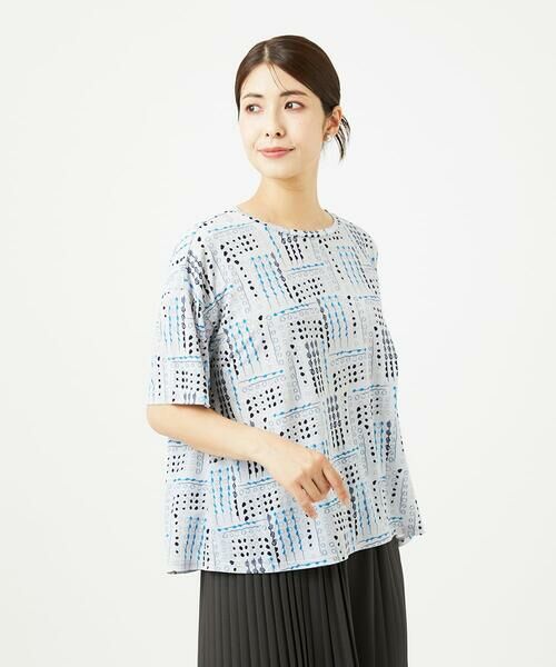 GIANNI LO GIUDICE / ジャンニ・ロ・ジュディチェ カットソー | [接触冷感・洗える]ラインドットプリントカットソー | 詳細18