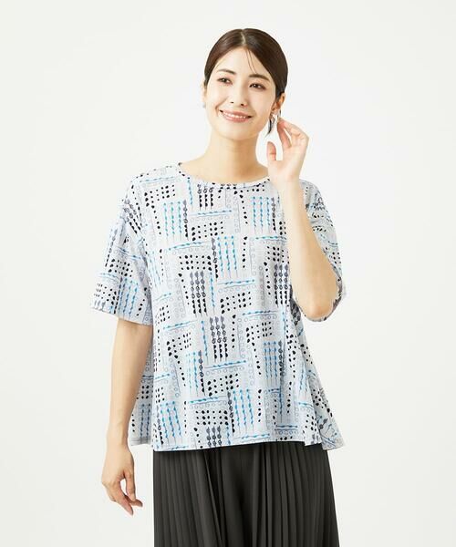 GIANNI LO GIUDICE / ジャンニ・ロ・ジュディチェ カットソー | [接触冷感・洗える]ラインドットプリントカットソー | 詳細19