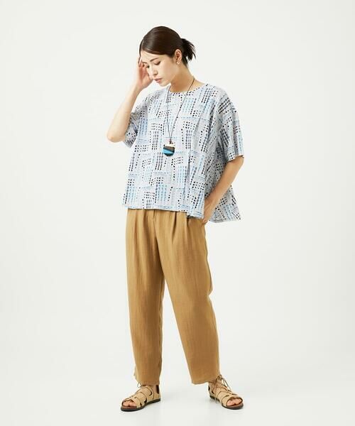 GIANNI LO GIUDICE / ジャンニ・ロ・ジュディチェ カットソー | [接触冷感・洗える]ラインドットプリントカットソー | 詳細23