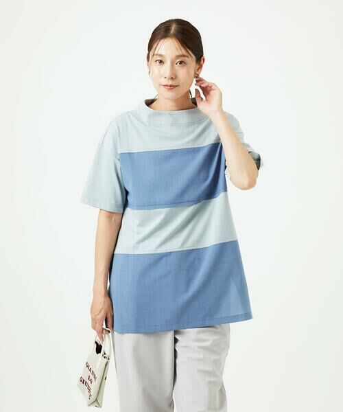 GIANNI LO GIUDICE / ジャンニ・ロ・ジュディチェ チュニック | [洗える・日本製]ドッキングコットン天竺チュニックカットソー | 詳細1