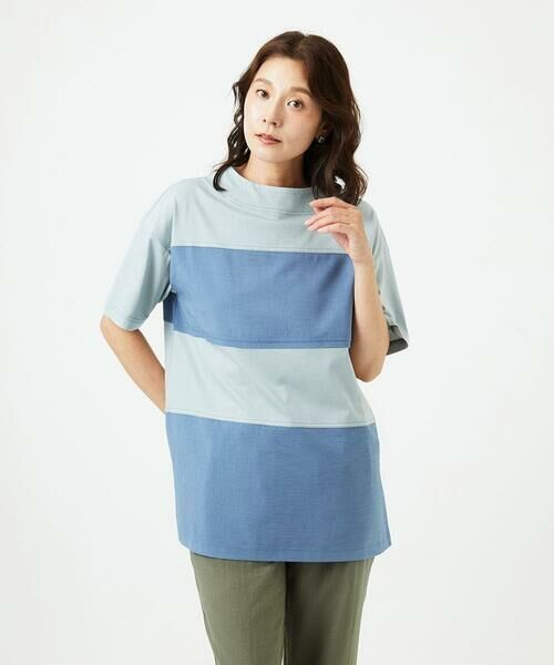 GIANNI LO GIUDICE / ジャンニ・ロ・ジュディチェ チュニック | [洗える・日本製]ドッキングコットン天竺チュニックカットソー | 詳細2