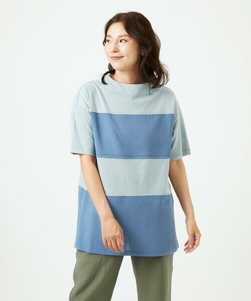 GIANNI LO GIUDICE / ジャンニ・ロ・ジュディチェ チュニック | [洗える・日本製]ドッキングコットン天竺チュニックカットソー | 詳細3