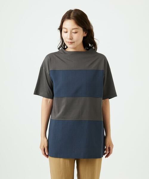 GIANNI LO GIUDICE / ジャンニ・ロ・ジュディチェ チュニック | [洗える・日本製]ドッキングコットン天竺チュニックカットソー | 詳細14