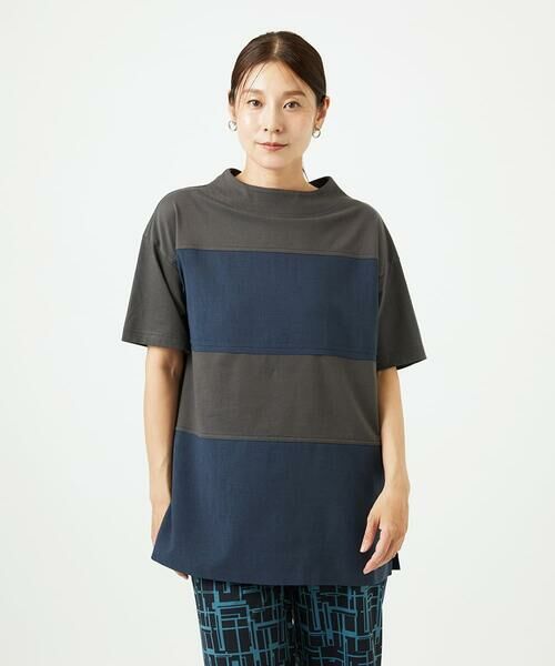 GIANNI LO GIUDICE / ジャンニ・ロ・ジュディチェ チュニック | [洗える・日本製]ドッキングコットン天竺チュニックカットソー | 詳細9