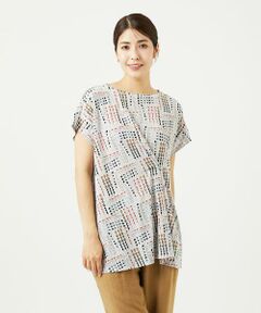 GIANNI LO GIUDICE / ジャンニ・ロ・ジュディチェ チュニック | [接触冷感・洗える]ラインドットプリントチュニック