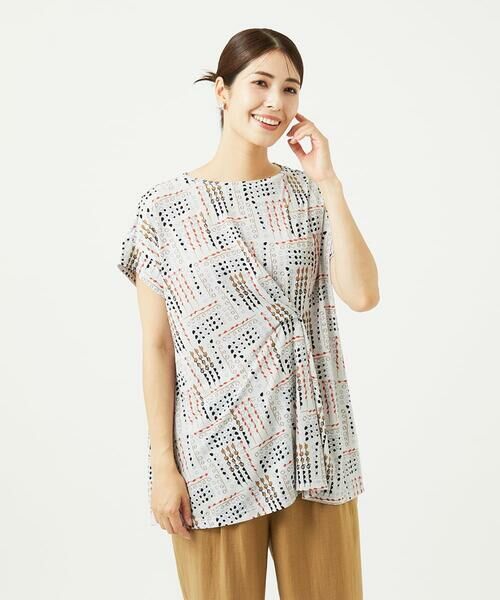 GIANNI LO GIUDICE / ジャンニ・ロ・ジュディチェ チュニック | [接触冷感・洗える]ラインドットプリントチュニック | 詳細1