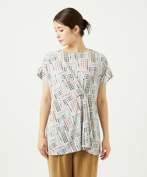 GIANNI LO GIUDICE / ジャンニ・ロ・ジュディチェ チュニック | [接触冷感・洗える]ラインドットプリントチュニック | 詳細2