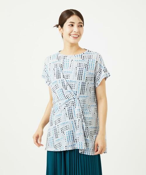 GIANNI LO GIUDICE / ジャンニ・ロ・ジュディチェ チュニック | [接触冷感・洗える]ラインドットプリントチュニック | 詳細12
