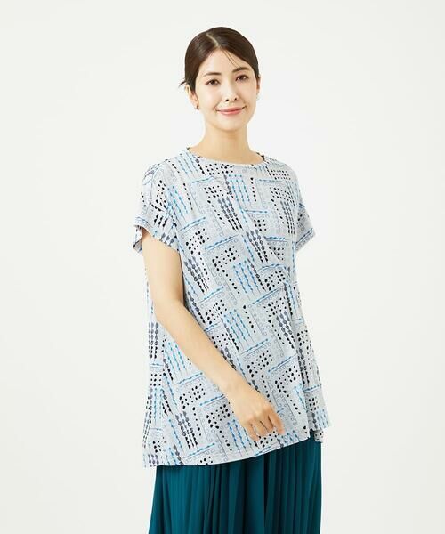 GIANNI LO GIUDICE / ジャンニ・ロ・ジュディチェ チュニック | [接触冷感・洗える]ラインドットプリントチュニック | 詳細13