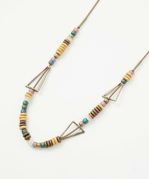 GIANNI LO GIUDICE / ジャンニ・ロ・ジュディチェ ネックレス・ペンダント・チョーカー | [日本製]ウッドビーズトライアングルネックレス | 詳細1