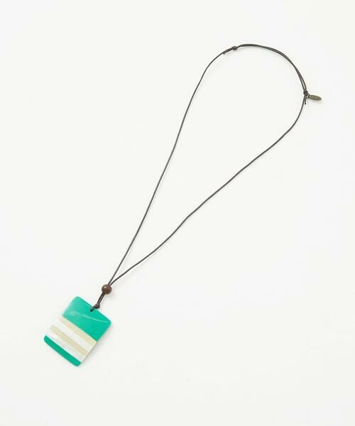 GIANNI LO GIUDICE/ジャンニ・ロ・ジュディチェ [日本製]カラーレジンボーダーネックレス グリーン F