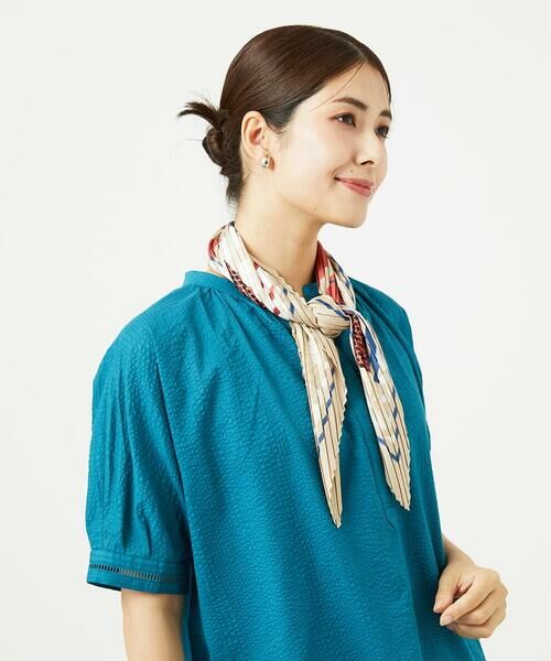 GIANNI LO GIUDICE / ジャンニ・ロ・ジュディチェ マフラー・ショール・スヌード・ストール | パターンMIXプリーツプチスカーフ | 詳細1