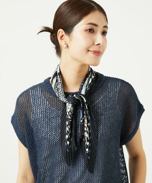 GIANNI LO GIUDICE / ジャンニ・ロ・ジュディチェ マフラー・ショール・スヌード・ストール | パターンMIXプリーツプチスカーフ | 詳細10