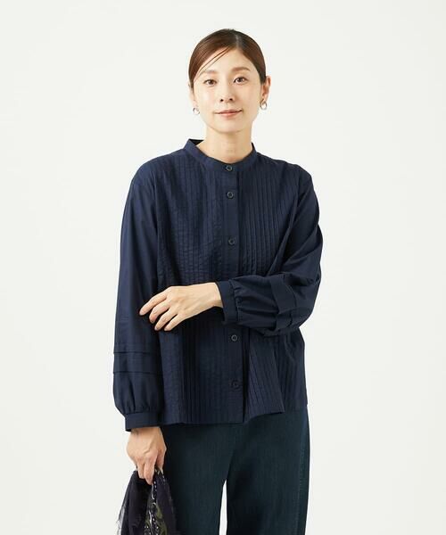 GIANNI LO GIUDICE / ジャンニ・ロ・ジュディチェ シャツ・ブラウス | [洗える]コットンローンピンタックブラウス | 詳細1