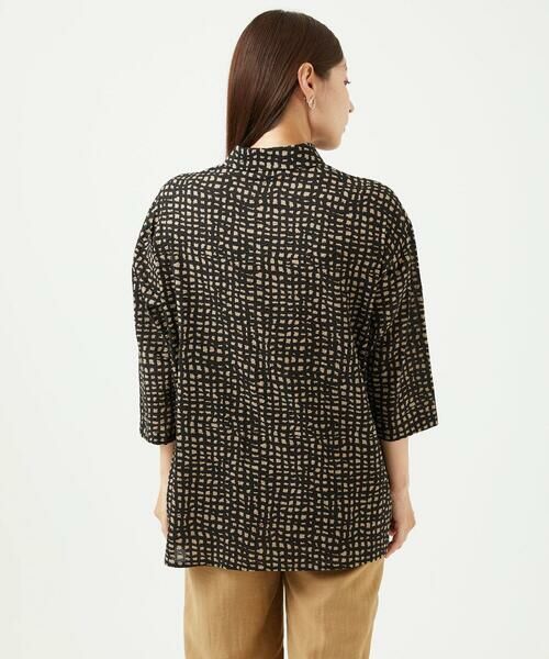 GIANNI LO GIUDICE / ジャンニ・ロ・ジュディチェ シャツ・ブラウス | [洗える・日本製]ミラクルウェーブブロックプリントブラウス | 詳細13