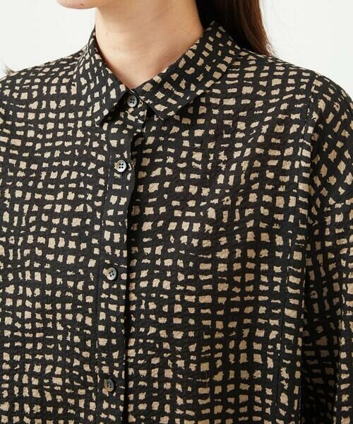 GIANNI LO GIUDICE / ジャンニ・ロ・ジュディチェ シャツ・ブラウス | [洗える・日本製]ミラクルウェーブブロックプリントブラウス | 詳細14