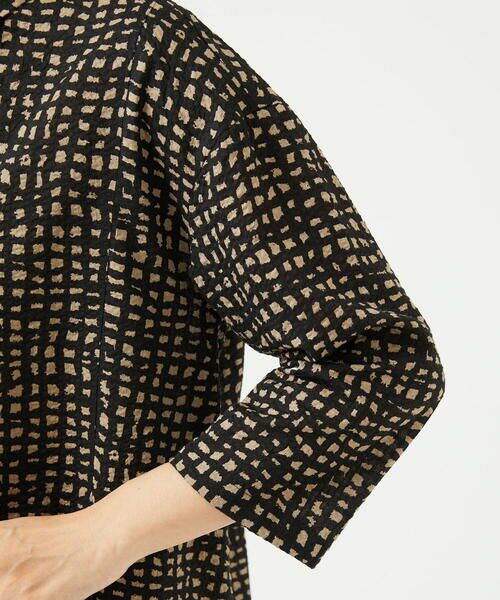 GIANNI LO GIUDICE / ジャンニ・ロ・ジュディチェ シャツ・ブラウス | [洗える・日本製]ミラクルウェーブブロックプリントブラウス | 詳細15