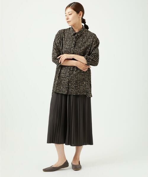 GIANNI LO GIUDICE / ジャンニ・ロ・ジュディチェ シャツ・ブラウス | [洗える・日本製]ミラクルウェーブブロックプリントブラウス | 詳細19