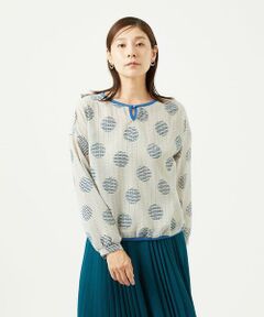 GIANNI LO GIUDICE / ジャンニ・ロ・ジュディチェ シャツ・ブラウス | [洗える・日本製]サッカードットプリントブラウス