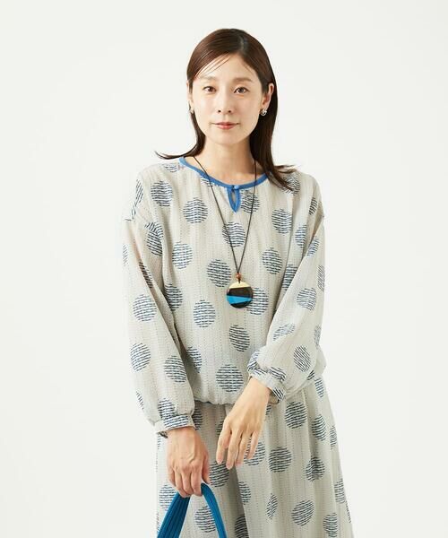 GIANNI LO GIUDICE / ジャンニ・ロ・ジュディチェ シャツ・ブラウス | [洗える・日本製]サッカードットプリントブラウス | 詳細2