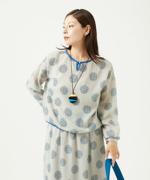 GIANNI LO GIUDICE / ジャンニ・ロ・ジュディチェ シャツ・ブラウス | [洗える・日本製]サッカードットプリントブラウス | 詳細3