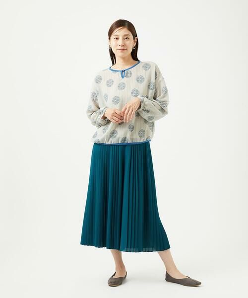 GIANNI LO GIUDICE / ジャンニ・ロ・ジュディチェ シャツ・ブラウス | [洗える・日本製]サッカードットプリントブラウス | 詳細4