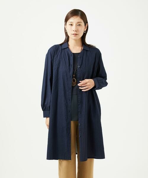 GIANNI LO GIUDICE / ジャンニ・ロ・ジュディチェ ロング・マキシ丈ワンピース | [洗える]コットンローンピンタックロングブラウス | 詳細1