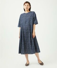 GIANNI LO GIUDICE / ジャンニ・ロ・ジュディチェ ロング・マキシ丈ワンピース | [洗える・日本製]ミラクルウェーブブロックプリントワンピース