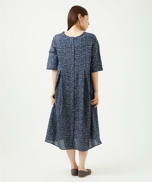 GIANNI LO GIUDICE / ジャンニ・ロ・ジュディチェ ロング・マキシ丈ワンピース | [洗える・日本製]ミラクルウェーブブロックプリントワンピース | 詳細3