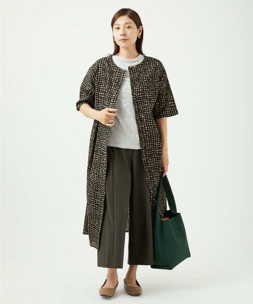 GIANNI LO GIUDICE / ジャンニ・ロ・ジュディチェ ロング・マキシ丈ワンピース | [洗える・日本製]ミラクルウェーブブロックプリントワンピース | 詳細22