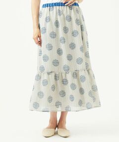 GIANNI LO GIUDICE / ジャンニ・ロ・ジュディチェ ロング・マキシ丈スカート | [洗える・日本製]サッカードットプリントスカート